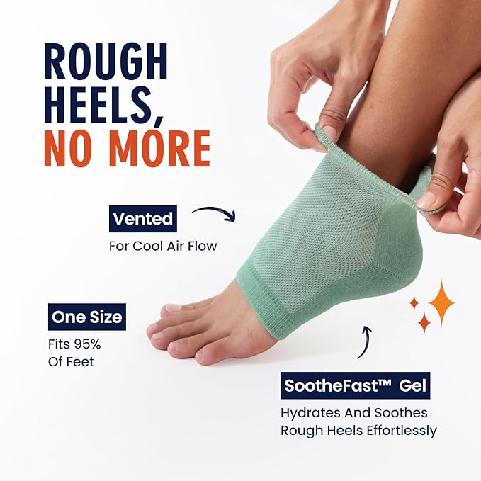 Dr. Frederick's Original Moisturizing Heel Socks for Dry Cracked Heels Treatment - 6 Pairs - Infused with Naturally Nourishing Oils and Butters - Valentines Day Gifts for Her & Him - Power Pack