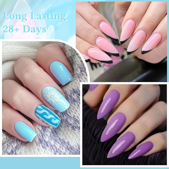 Gel Nail Polish Kit - 18 Colors Soak Off LED/UV Lamp Curing, Long Lasting & Chip Resistant, High Gloss Finish Nail Polish, Trendy Colors for Women & Girls, Salon & Home Manicure