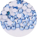 1440 Pcs SS20 5mm Flatback Rhinestones for Nails Art Crafts Glitter Round Gems Crystals DIY Clothes Shoes（Light Blue)