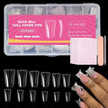 504PCS Duck Nail Tips, 12 Sizes Full Cover, Clear Medium Soft Nail Tips for Acrylic & Press On Nails, Professional Y2K Nails for Daily, Party, Holiday