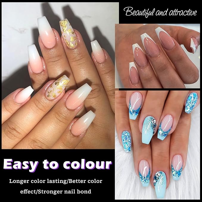 LoveOurHome 750pc Medium Ballerina Nail Tips Clear Fake Nails Ballerina Gel Nail Tips Full Cover Acrylic Nails Clear Press on Nails Medium False Nail 15 Sizes Fingernail for Gel Nail Extension