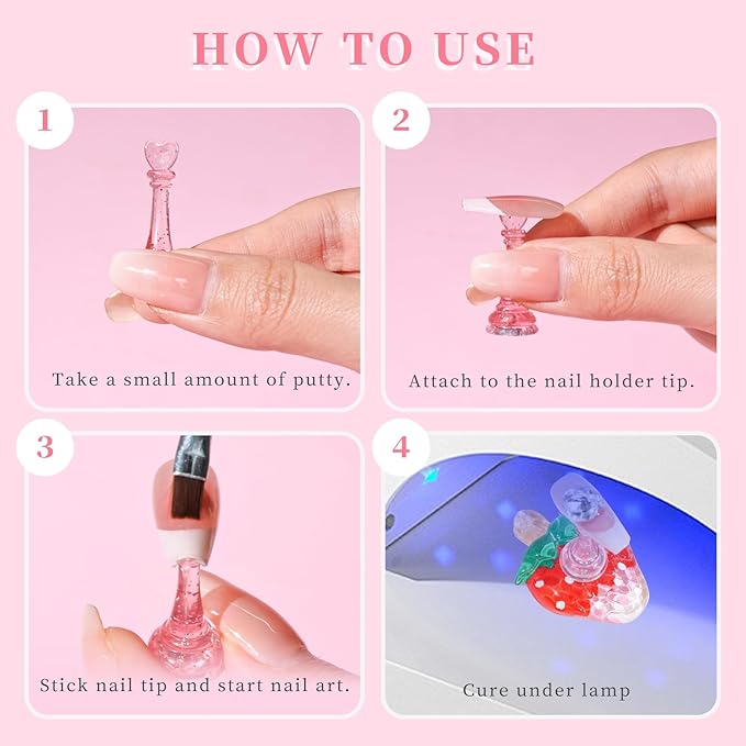 MAYEEN Lovely Nail Stand for Press Ons Upgraded Raised Nail Holder For Painting Nails Press On Nail Stand Nail Holders For Press On Nail Art Nail Practice Display Nail Kit Home DIY Salon Supplies