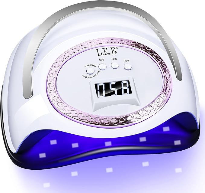 LKE UV Nail Lamp, 72W LED Nail Lamp Nail Dryer Light for Nails with 3 Timer Setting & LCD Touch Display Screen for Home and Salon Use (C-White) (2)