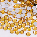 1500 Pieces SS16 4mm Flatback Rhinestones Clear Glass Round Gems Crystals for Nail Art DIY Crafts Clothes Shoes Bags （Golden Yellow）