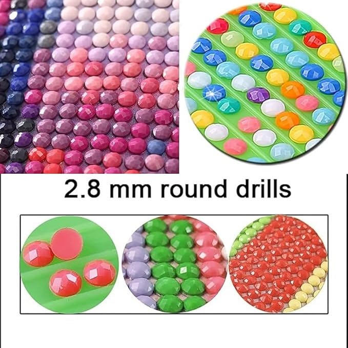 89400PCS Resin Beads for Diamond Painting, Diamond Painting Accessories, 447 Colors Round Drills for Crafts, Bead Art or Nails Art, 2.8MM