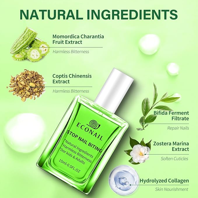 Nail Biting Treatment For Kids（Ultra Bitter）, Nail Biting Prevention, No bite Nail Polish, Thumb Sucking Deterrent For Ages3+, 0.5 fl oz (15ml)