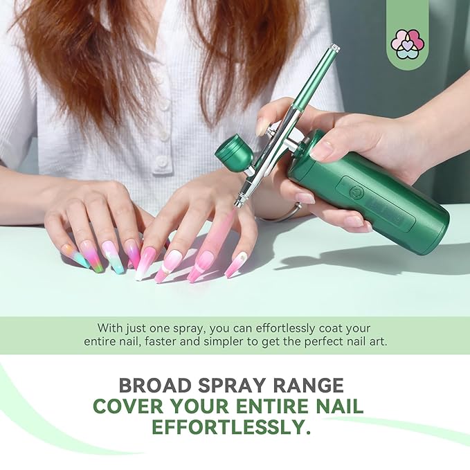 SAVILAND Airbrush for Nails Kit: Professional Cordless AirBrush Kit Portable Fast DIY Makeup Gel Nail Polish Nail Supplies for Nail Decorating French Nail Painting Nail Art Nail Tech Must Have