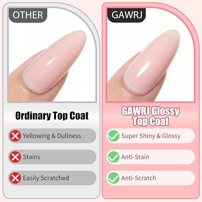 15ml Gel Polish Top Coat No Wipe Soak Off Ultra Glossy Top Gel Nail,and the no-wipe top coat ensures a long-lasting shine.