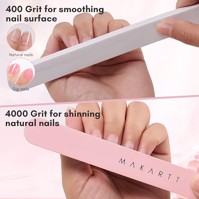 Makartt 30,000 RPM Rechargeable Nail Drill Kit – Portable Electric File with Buffer, Pink Manicure Set with Cuticle Trimmer for Professional Nail Prep