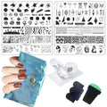 VNC Nail Stamp Plate Set - 13 Pcs Mix Design Stamping Plate + Stamper + Scraper + Case