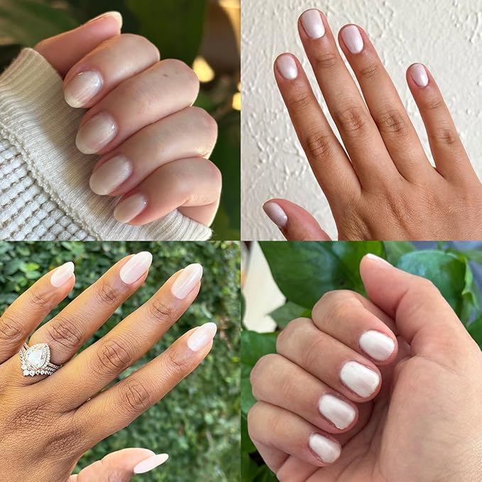 Olive & June Gel Polish | Valentine's Day | UV LED Nail Lamp Needed | Long Lasting Formula | Up to 21 Days of Wear | Damage-Free Removal | Salon-Quality Manicure, Pedicure | Atlas | Pearly White