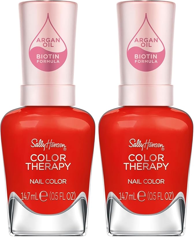Sally Hansen Color Therapy Nail Polish, Red-iance, 1 Count (Pack of 2)