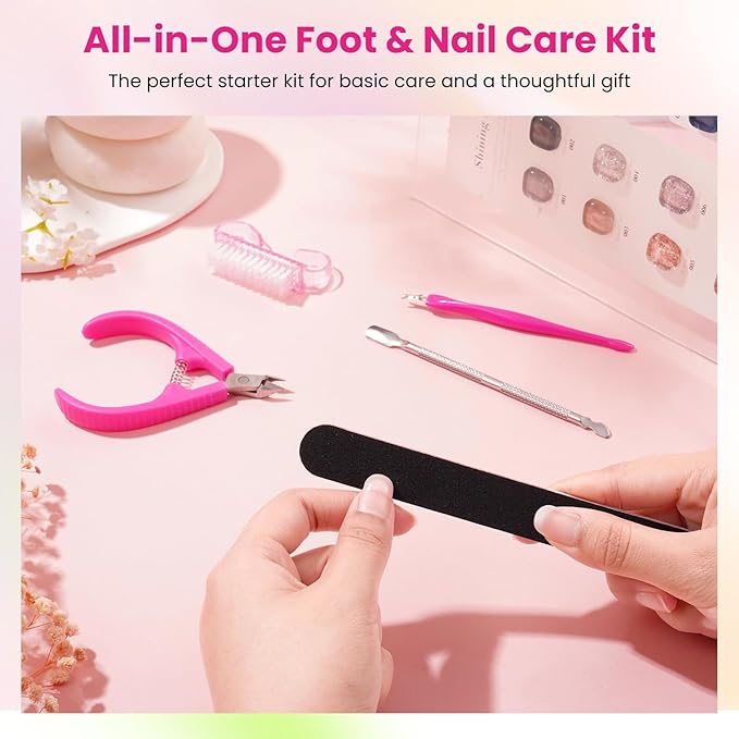 Cuticle Remover Kit: 13Pcs Manicure Pedicure Kit with Cuticle Remover Cream & Oil, Cuticle Trimmer, Cuticle Pusher, Foot File, Nail File and Buffer Set, Perfect for Women’s Home & Salon Nail Care Prep