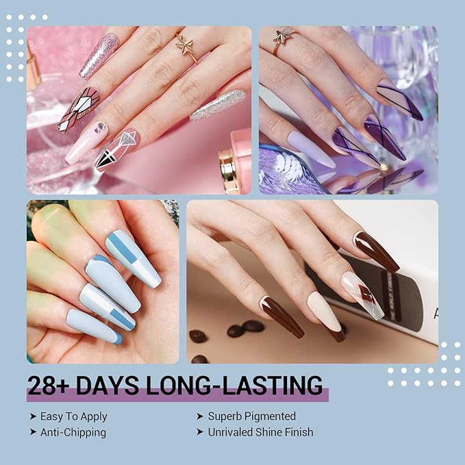 modelones Poly Gel Nail Kit 6 Colors with 8 W Nail Lamp Poly Extension Gel Red Pink Black Green Glitter Complete Starter Kit for Beginner DIY Salon Quality Manicures