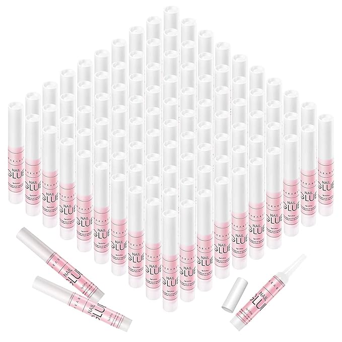 Makartt Super Strong Nail Glue for Press Ons: 100PCS Bulk Long Lasting Professional Adhesive for Fake Nail Tips,Strong, Quick Air Dry Glue 0.07oz Supplies for Salon Manicure Supplies and Home DIY Use