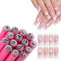 15Pcs Nail Art Stamping Pen For Nails Set - Butterfly Flower Different Patterns Nail Transfer Pen Nail Stamping Design Kit Painting Pens For Nails Manicure Design Tools DIY Nails Supplies