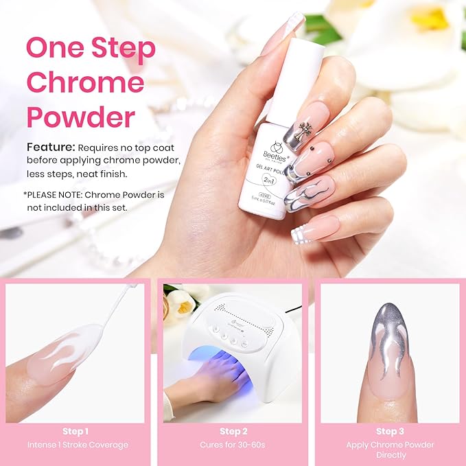 beetles Nail Art Polish Set- 12 Colors 2 IN 1 Gel Nail Polish, Pink Blue Purple Brown Black Gel Liner Polish Soak Off Nail Art Design Set, Nail Brush for Nail Painting for Women