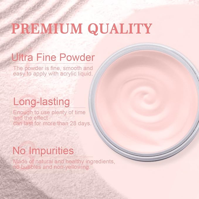 SAVILAND Nudes Acrylic Nail Powder ：5.29OZ Large Capacity Acrylic Powder for Salon Effect Acrylic Extension 3D Nail Carving French Manicure Long-Lasting No Nail Lamp Needed