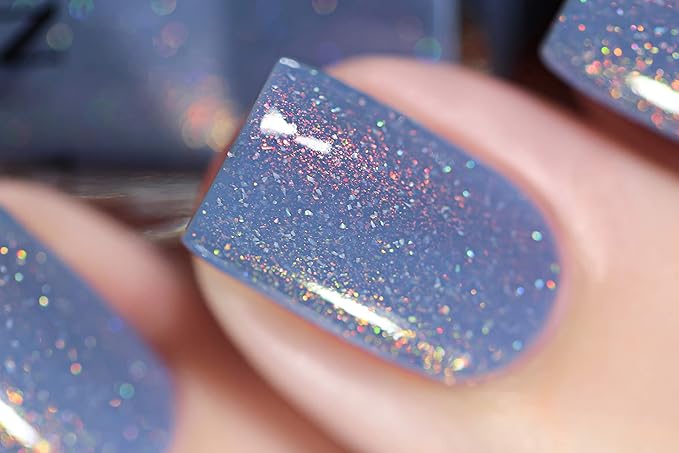 ILNP Dusk To Dawn - Dusky Blue Holographic Nail Polish