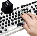 130 Pcs Raised Silicone Keyboard Sticker for Long Nails Typing and Gaming, Stable and Comfortable, Anti-Damage Symbolic and Alphanumeric Keys for Keyboards and Laptops (Black, 130pcs)
