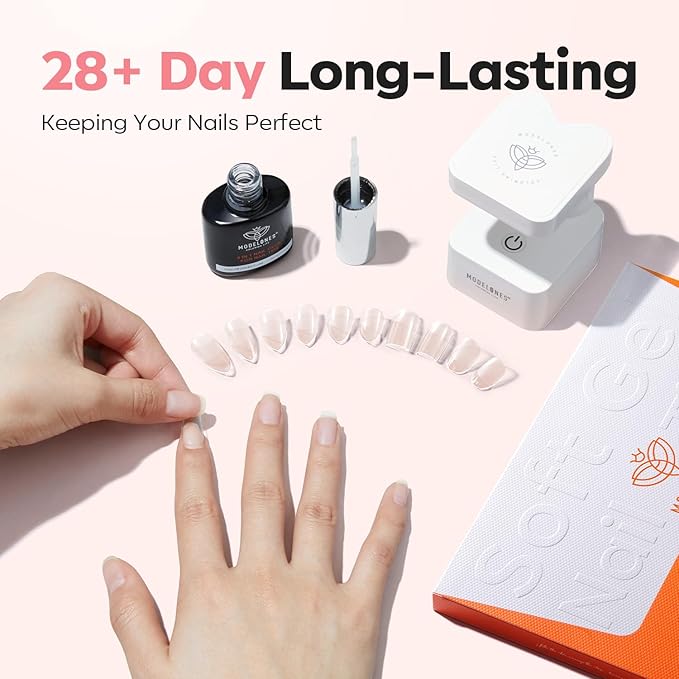 Modelones Short Almond & Square & Round Nail Tips - Multi-type 3 Styles Set Gel Tips Half Matte Full Cover Clear Acrylic Gel Kit Fake Nails for Extension DIY Salon 450Pcs 15Sizes