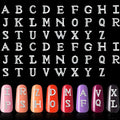 Maitys 104 Pieces Letter Nail Silver Studs 3D Capital Charms Letters and Rhinestone Crystal Nail Decals English Alphabet Fingernail Art Decoration for Women Female DIY Fingernail Art