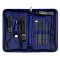 Nail Kit, Manicure Kit, Nail Care Kit for Men, Manicure Pedicure Set, Nail Clippers Toenail Clippers Kit, Professional Manicure Kit Pedicure Kit, Blue Travel Case, Set of 12.
