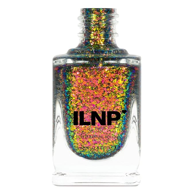 ILNP Electric Carnival - Red, Pink, Gold, Green Ultra Chrome Color Shifting Flakie Nail Polish