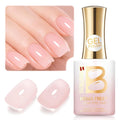 Beetles Cloud Wisp Nude Gel Nail Polish - 15ML Neutral Jelly Nude Pink Nail Polish Base Color Nail Concealer Sheer Translucent Effect Soak Off UV LED French Nail Art Salon DIY Manicure Gift for Women