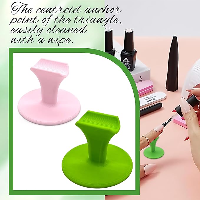 Plastic Nail Holder Finger Exercise Tool Fixed Finger Bracket Professional Painting Art Accessories DIY Nail Art Supplies (Pink)