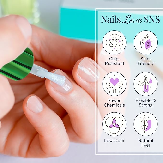 SNS Base Coat Nail Polish for Nail Dip Powder, SenShine Gel Base - Long-Lasting & Fast-Drying Nail Strengtheners Gel Base - Low-Odor & No UV Lamp Required - 0.5 OZ