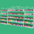 Sintuff 3 in 1 Nail Polish Rack Wall Mount Nail Polish Organizer 5 Tiers Shelf Storage Display Holder Stand Holds 200 Bottles for Home Salon Business Spa(White)