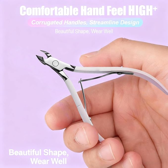 Kylara Cuticle Trimmer & Nippers,Stainless Steel Cuticle Cutter Clippers for Women, Rustproof Durable for Fingernails Toenails Manicure Pedicure,Corta Cuticulas Profesional Salon Home Use 1PCS