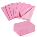 Makartt Disposable Nail Mats: 20 Pcs Foldable Nail Paper Towels for Table Acrylic Practice Sheet 3 Ply Waterproof Nail Art Table Mats Clean Pads for Salon Manicure Tattoo Pink