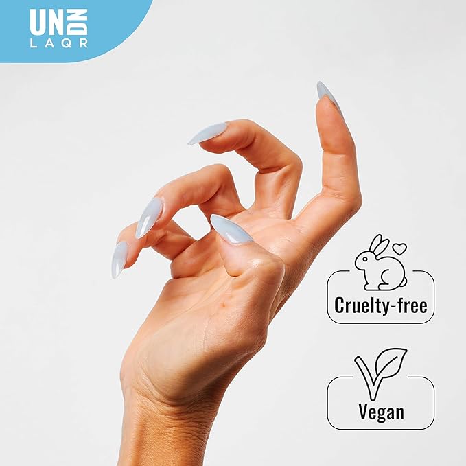 UNDN Vegan Nail Polish - B.Y.O.B. - Creamy Light Blue Nail Polish for Women and Men - Long Lasting, Durable Finish - Cruelty Free - 0.5 oz