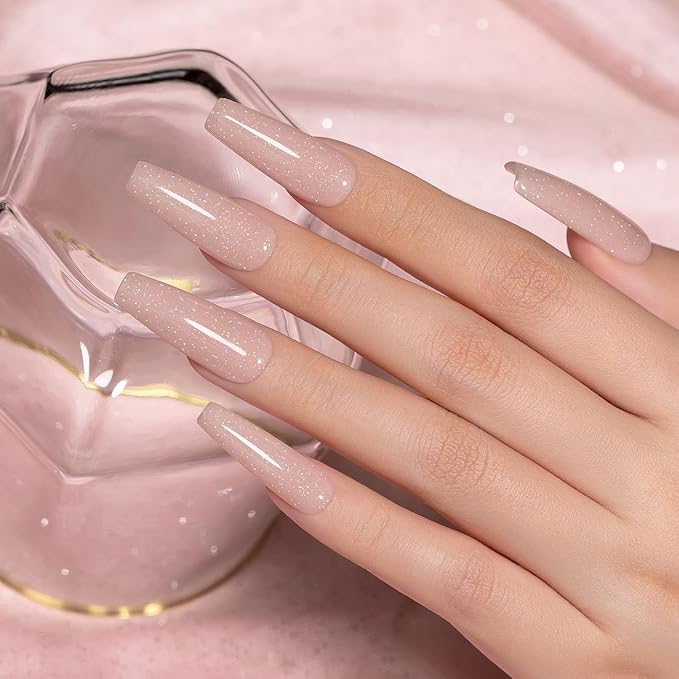 RARJSM Glitter Rubber Base Gel Nail Polish Nude Gray Pink Rubber Base Rainbow Iridescent Shimmer Brush on Quick Extend Builder Hard Gel Soak Off Curing Requires 15ml Salon Home French Manicure