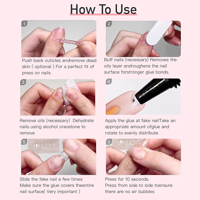 Curvlife 10g Semi-Solid Glue and 20ml Pinpoint Glue Remover Kit - Gel for Press on Nails, Quick Dry No UV Lamp Needed with Gentle Non-Acetone Remover, Fake Nail Tips (Pack of 2)