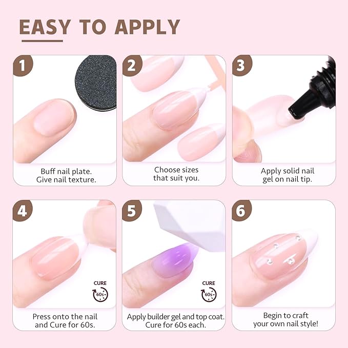 150 Pcs Press on Nails Long - White Gradient Glue on Nails Medium Acrylic Nails Nail Tips Square Stick on Nails Square Nail Tips Coffin Press on Nails for Gift