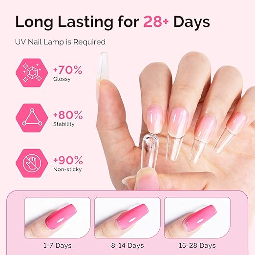 MelodySusie Solid Builder Nail Gel Kit 3D Nail Gels Sculpting Gel for Art Non-Sticky Hand Carving Glue Extension with Sequins Chrome Powder DIY Salon Home 60g
