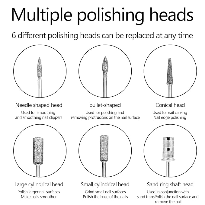 Nail Drill Kit Electric Rechargeable Set Cordless Nail Art Grinding Machine Compact Professional Nail File for Gel Manicure Pedicure Polishing Tool Household,Nail Removal Machine (Golden)