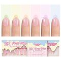 Beetles French Tips Press On Nails, Pastel Spring Nails Medium Almond 6 Colors 192 Pcs, Spring Fake Nail Tips, Pink Blue Green Soft Gel Nails False Nails Art DIY For Women