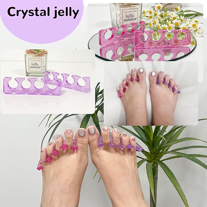 SUNFATT Toe Separators for Women,Toe Spacers for Women,Toe Separators Use for Separation of Toenails or Nails as Well as Polishing of Nail Polish.(Thin)