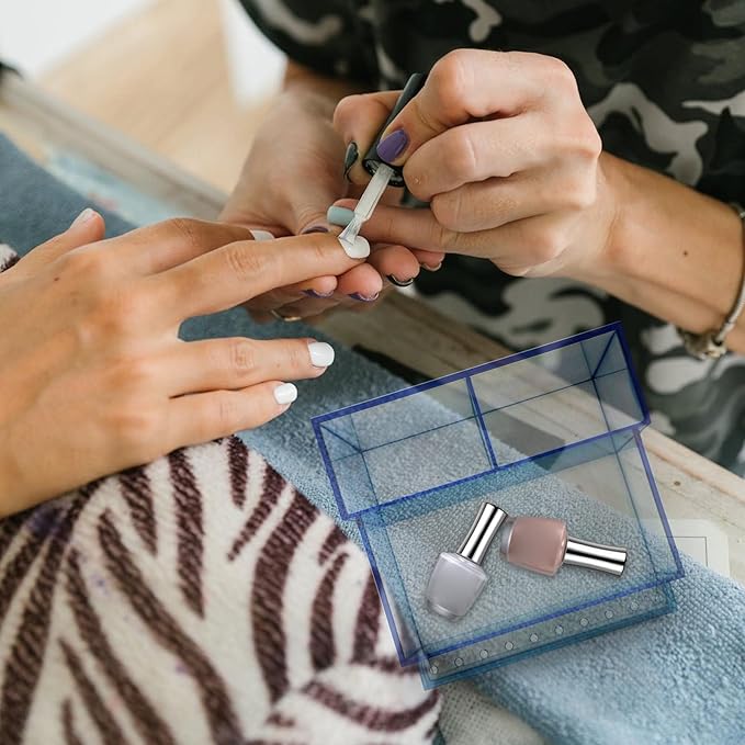 1pc Polishes Grinding Stand Oils Makeup Holder Professional Head Container Nail Socket Women Bits Proof Clear Rack Supplies Salon Tools Bit Display Organizers Tool