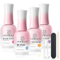 AZUREBEAUTY Dip Powder Liquid Set - 8Pcs 15ml/0.5oz Upgraded Bond, Base Coat, Activator & Top Coat | DIY Home Salon Necessary Tools