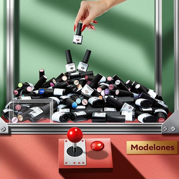 modelones 40 Pcs Gel Nail Polish Set, 36 Colors Easter Red Nude Brown Green Pink White Black Gel Nail Polish Kit Purple Blue Nail Art with Base Coat& Matte Glitter Glossy Top Coat DIY LED Gift
