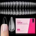 Beetles Tipex Instant Apex Nail Tips, Stiletto Medium, 16 Sizes (00–14), 192pcs, Built-In Apex, No Builder Gel Required, Thicker Strong Acrylic Tips for DIY Nail Extensions