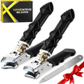 Toenail Clippers for Thick Toenails, Wide Jaw Opening Nail Clippers for Men, Heavy Duty Ingrown Toenail Clippers Nail Cutters, Ultra Sharp Slanted Nail Clippers with Long Handle
