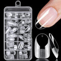 240pc Oval Gel Nail Tips Short Fake Nails Clear Press ons Nail, Short Oval Nails Tips Acrylic Nails Extension Soft Gel Nails Tip Full Cover Round Almond False Nail Clear Artficial Fingernails