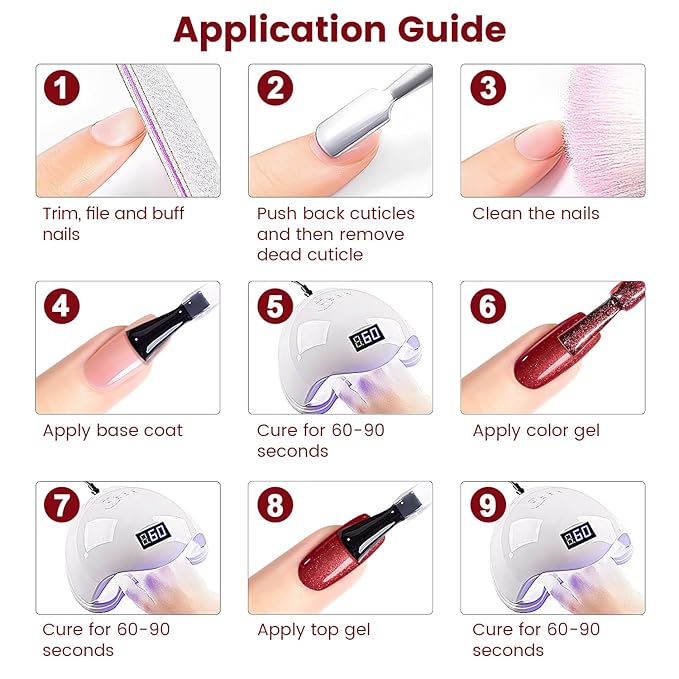 RARJSM Nude Glitter Gel Nail Polish Wine Red Tone Silver Rainbow Glitter Chunky Iridescent Sparkle Shimmer Diamond Transparent Gel Polish Single Bottle Soak off UV LED Cured for Home Salon Manicure