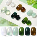 Born Pretty Jelly Green Milky White Gel Nail Polish St. Patrick's Day Transparent Sheer Colors Gel Nail Kit for Salon Gel Manicure and Nail Art DIY at Home 6 Colors